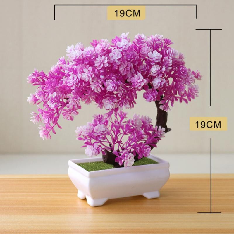 Artificial Plants Potted Bonsai Green Small Tree Plants Fake Flowers Potted Ornaments for Home Garde
