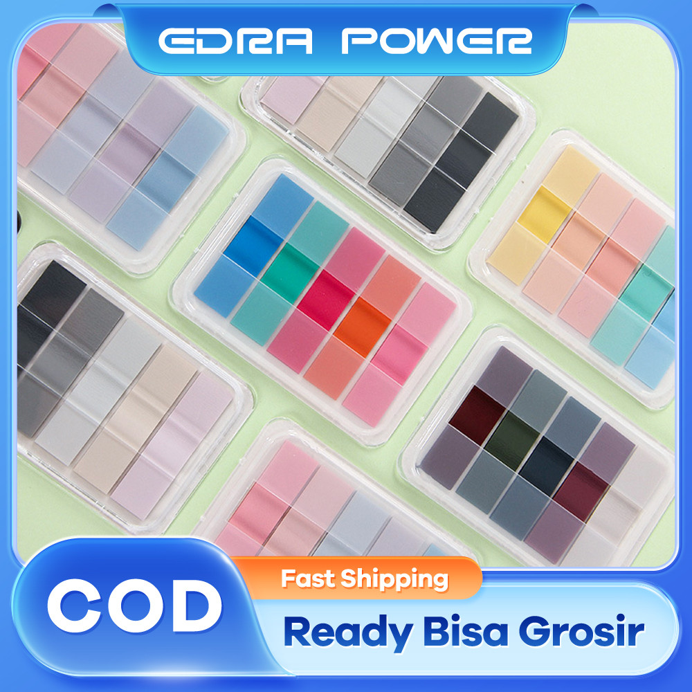 

100 Lembar Memo Stick Index Tab Lembaran Sticky Note Semitransparan dengan Pastel Lengket yang kuat