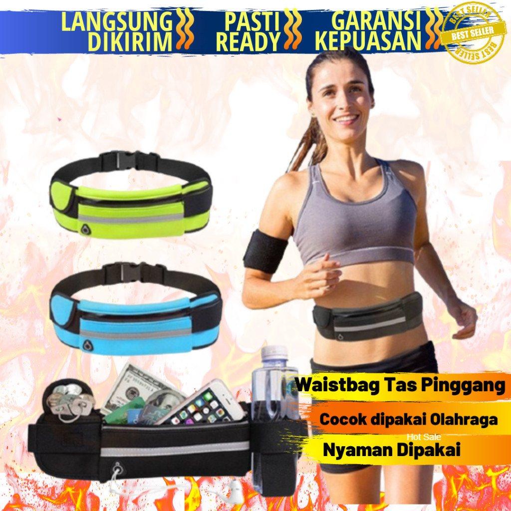 Tas Pinggang Unisex Anti Air Holder Handphone Untuk Lari Olahraga Tas Pinggang Tas Hp Fashion Unisex
