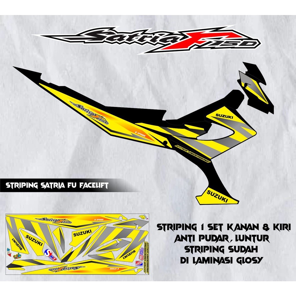 STRIPING VARIASI LIS BODI MOTOR SATRIA FU FACELIFT