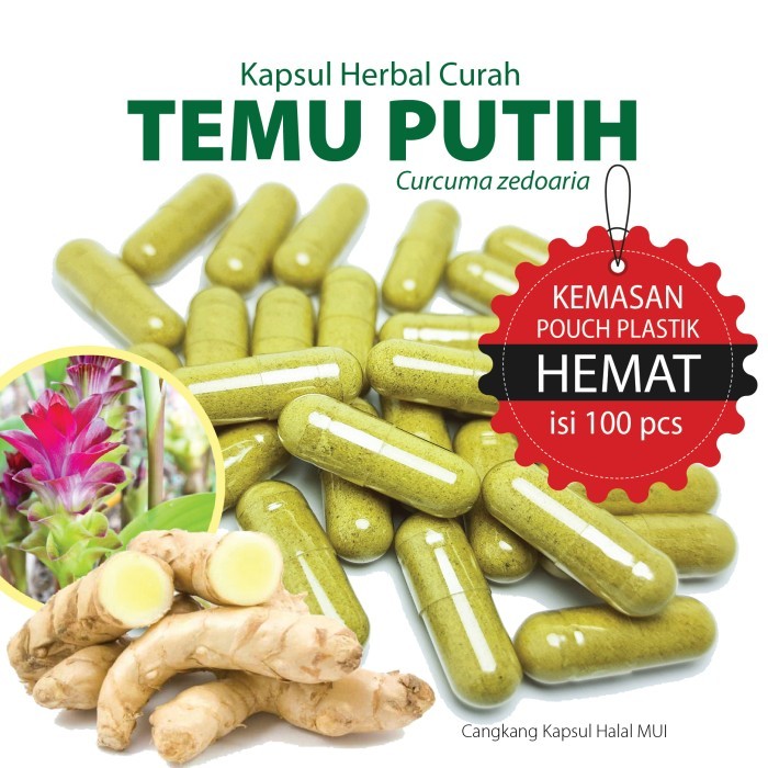 

Kapsul TEMU PUTIH Herbal Kemasan Hemat – isi 100