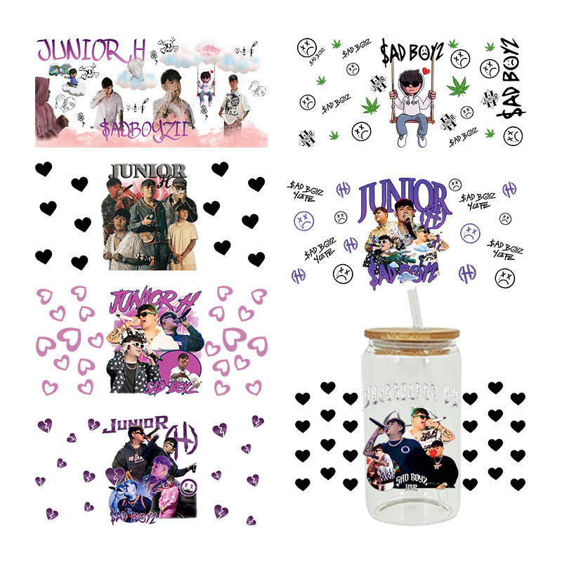 

3D UV DTF Transfers Stickers 16oz Cup Wraps Super Star Printed For DIY Glass Ceramic Metal Leather Etc. D5774