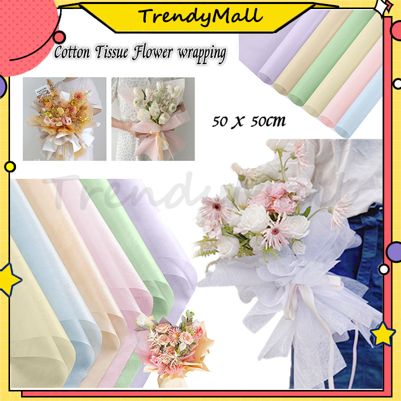 

1 Pack 29 Lembar cotton paper/premium nonwoven non woven kertas buket tebal pembungkus bunga kertas/Bunga Flower Wrapping Tisu Non Woven