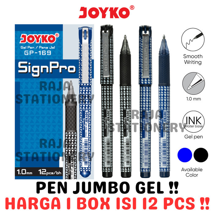 

[Terbaru] JOYKO GEL PEN SIGN PRO 1.0 PULPEN PEN JOYKO JEL SIGNPRO GP-169 [12PCS] - BLACK