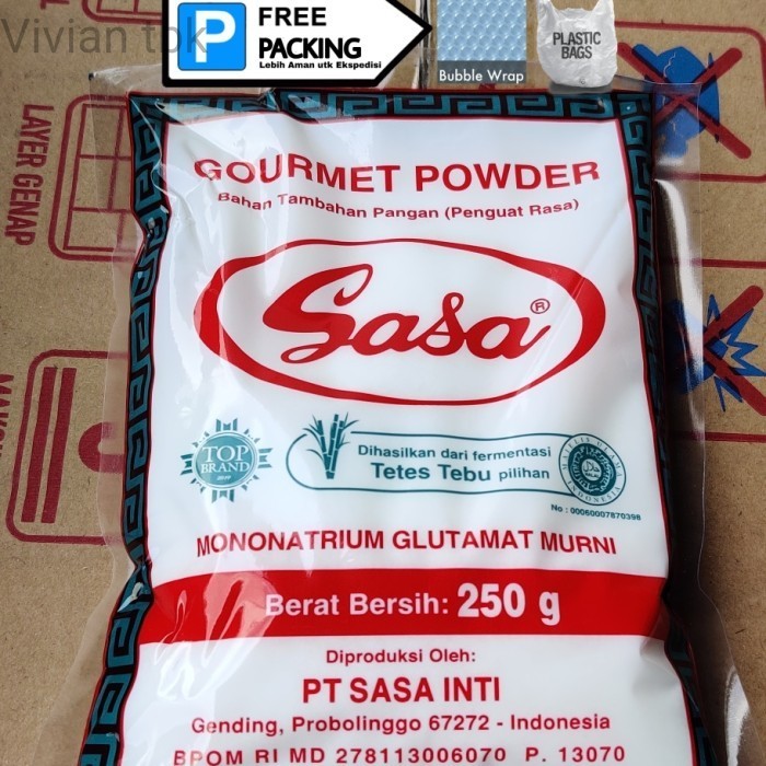 

vv Sasa Micin Penyedap Rasa 250 gram Gourmet Powder 250gr SATUAN