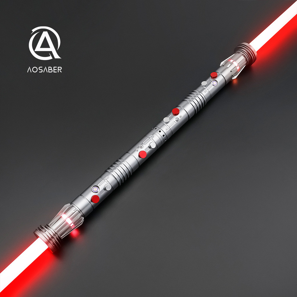 

Darth-M SE 2pcs Double Lightsaber Sword Smooth Swing Metal Hilt Heavy Dueling Laser RGB Light Kids Toys Gift
