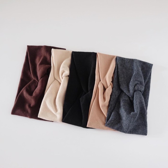 Bandana Lebar / Bando Kain / Bando Lebar / Turban KOREA Import - Maroon