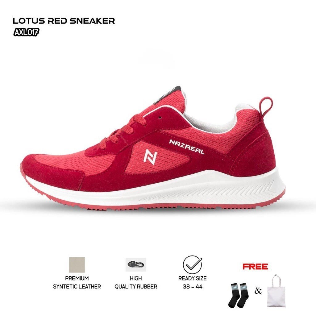 LOTUS RED - MUGTIVA79 Footwear Sepatu sneakers unisex sepatu running high quality premium sneakers s