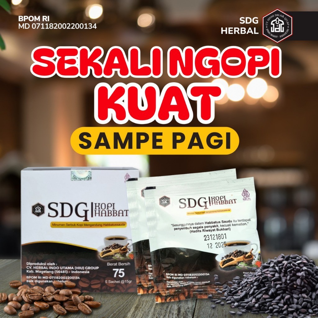 

SDG Kopi Habbat / Kopi Herbal Stamina / Minuman Kopi Herbal Sachet / Kopi Instan