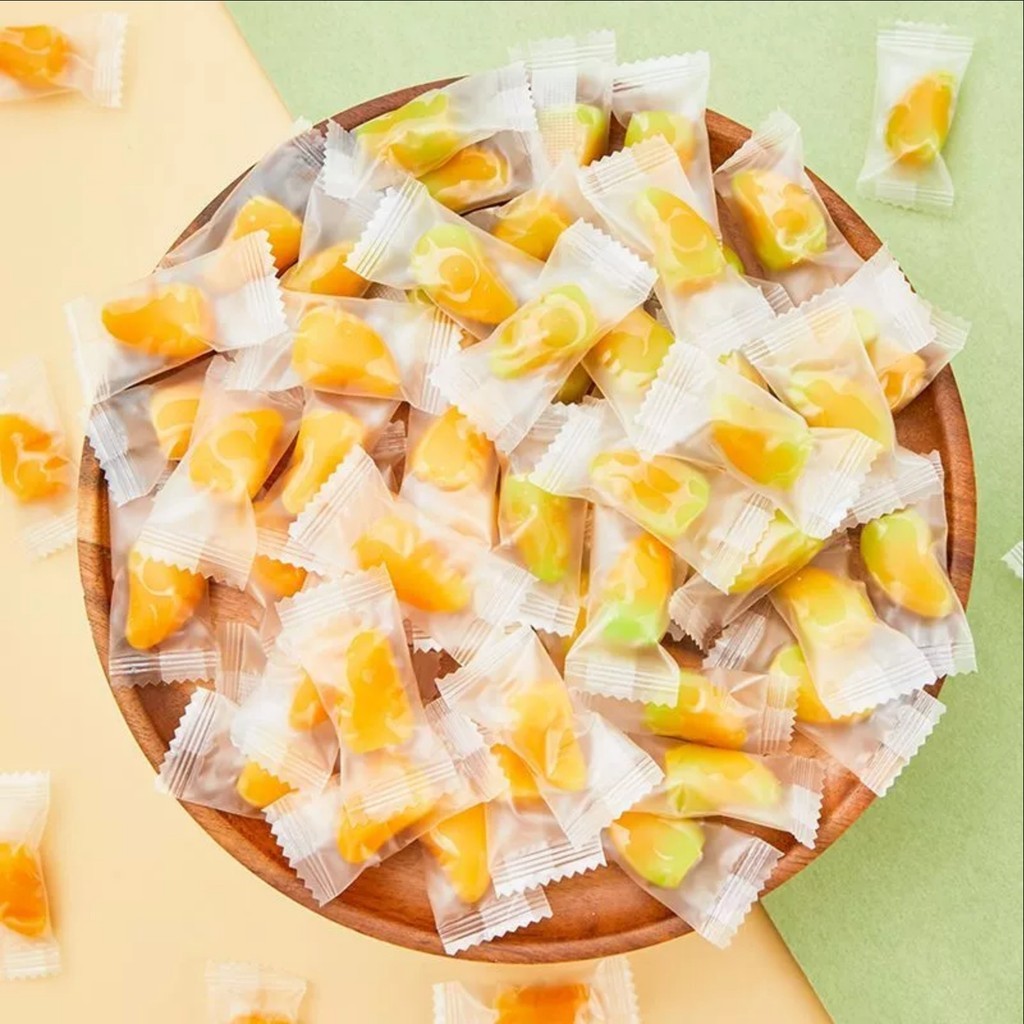 

[Permen buah jelly kupas] HALAL Lianggui Peeled Fudge 108g Permen Lunak Rasa Jeruk Strawbery Mangga Permen Buah Jelly Kupas 3 Varian Rasa