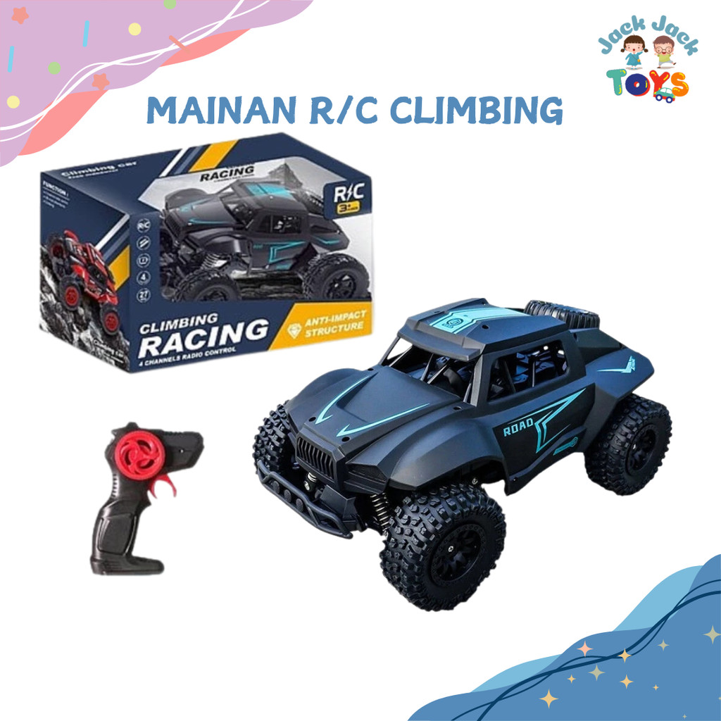 OmsoCoo Jackjacktoys Mainan Kendaraan Anak Mobil Remote Control Baterai Charge Mobil Remote Climbing