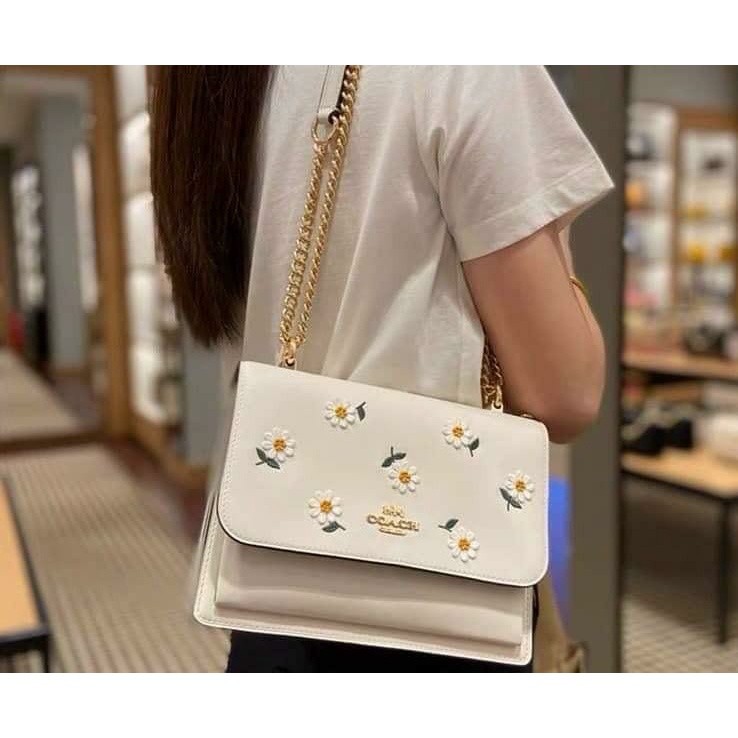 Tas wanita COC C2858 C7596 Klare Crossbody With Daisy Embroidery Bag
