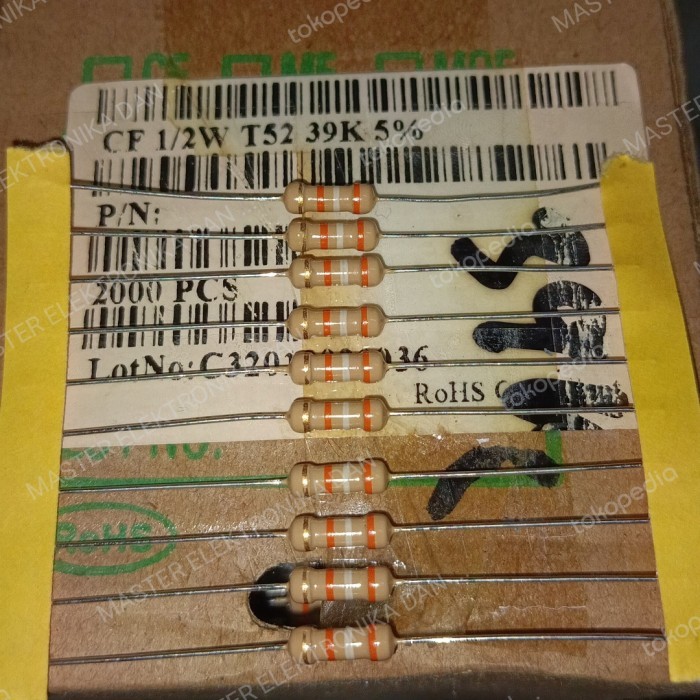 Part 7475 resistor 1/2watt 0,5watt 0.5watt 39k taiwan 5persen