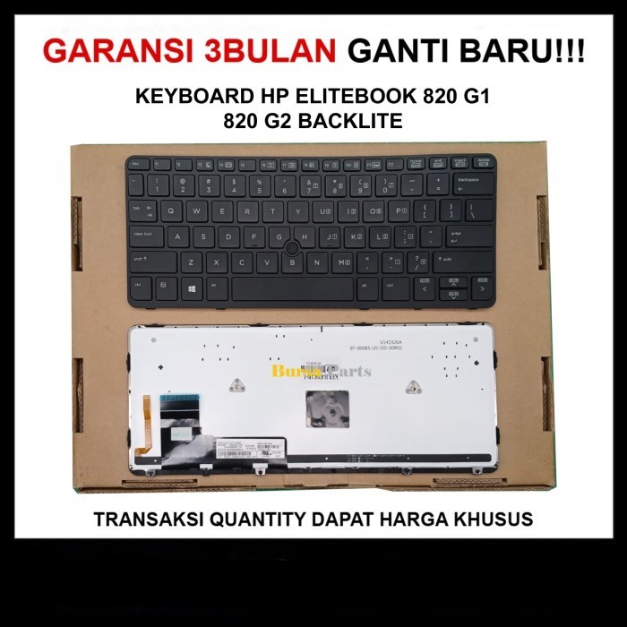 Keyboard HP Elitebook 820 G2 820 G1 Backlight .