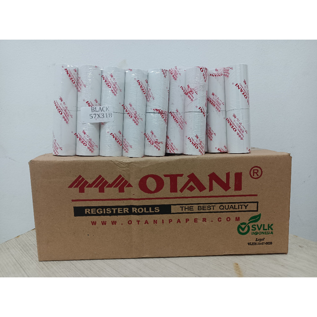 

Sumber Surya Kertas Thermal roll 57x31 Coreless merk Otani isi 100 Roll