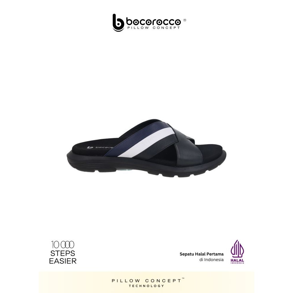 Sandal Pria Bocorocco U. Marco 05 Nero - Sandal Pria Hitam