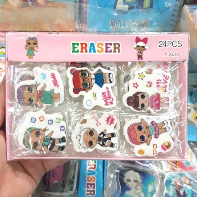 

Penghapus Pensil Fancy Karakter 1 Pack (isi 24 pcs)