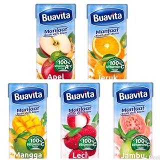 

BUAVITA JUS BUAH ASLI 5 KOTAK UKURAN 245ML / BUAVITA JUS BUAH ASLI - GOCISHOP88