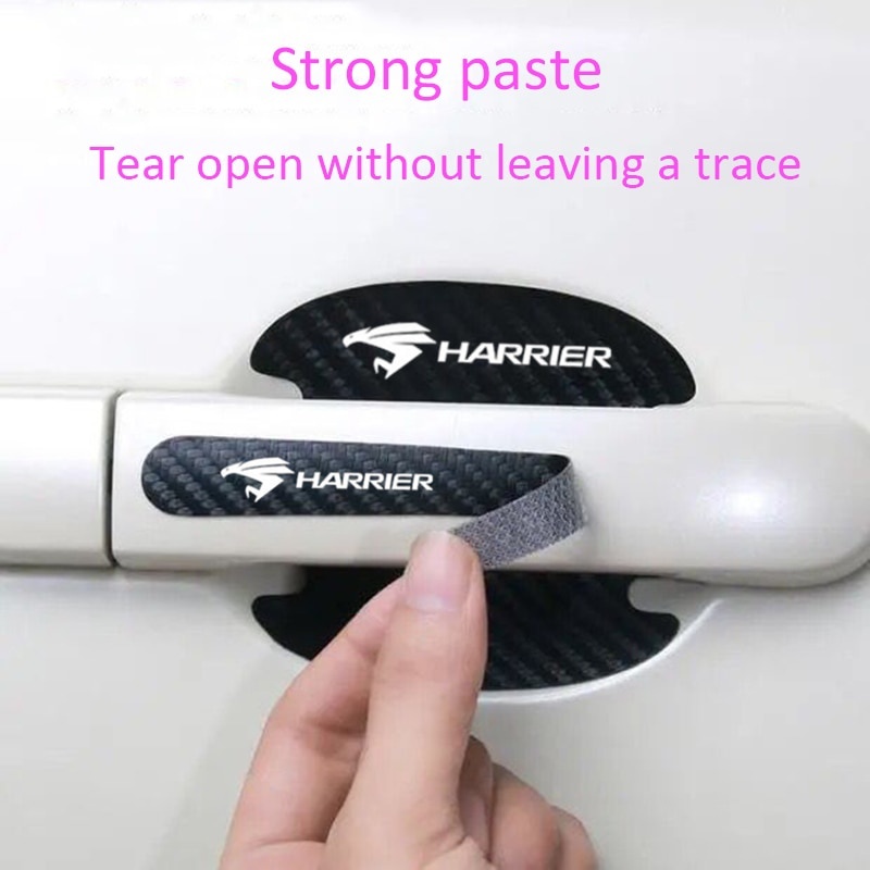 Stiker Mobil Anti Tabrakan Pegangan Pintu Stiker Film Pelindung untuk Toyota Harrier Logo Corolla 20