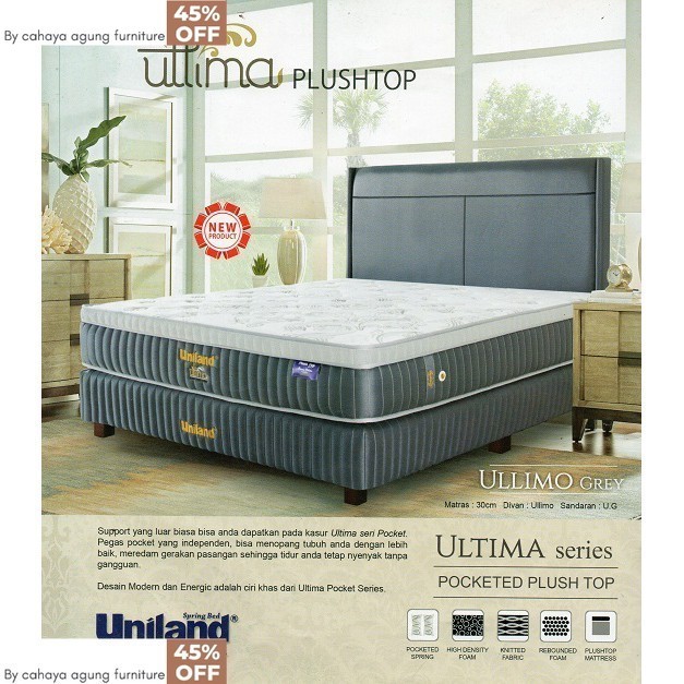 Kasur springbed MATRAS Uniland Ultima Pocket Plushtop camaro kasur saja by uniland springbed
