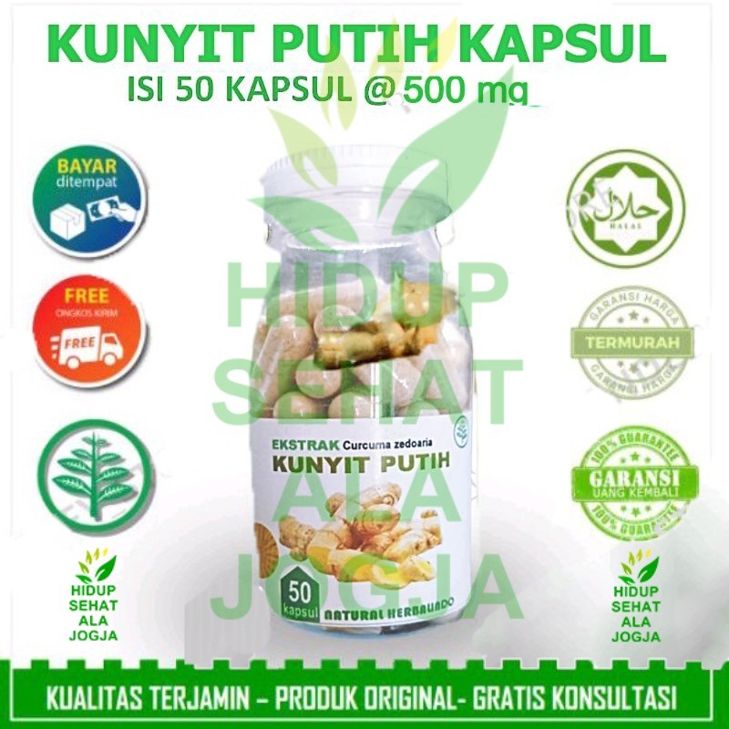 Kunyit Putih kapsul herbal keputihan untuk kewanitaan bau gatal kesuburan promil kunir temu putih