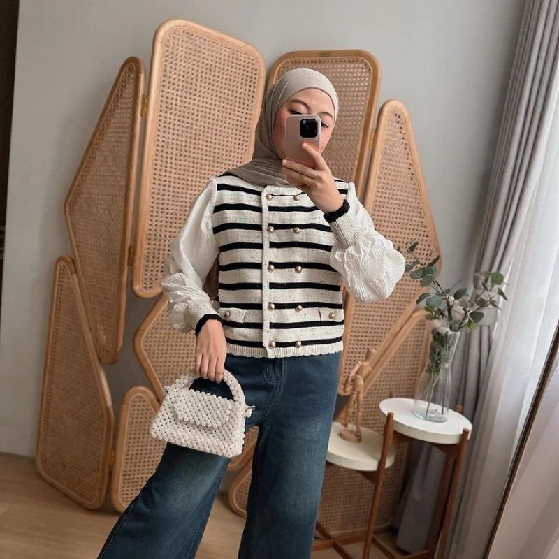Neyda - CARDIGAN KOMBINASI WANITA / Oclo Combi Cardi Series / ATASAN WANITA KEKINIAN / CARDIGAN COMB