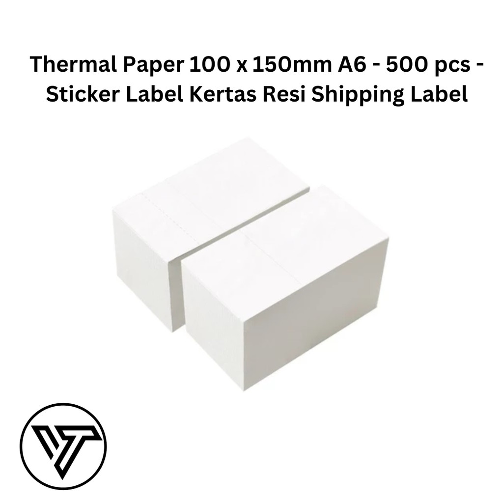 

Thermal Paper 100 x 150mm A6 - 500 pcs - Sticker Label Kertas Resi Shipping Label - LIPAT
