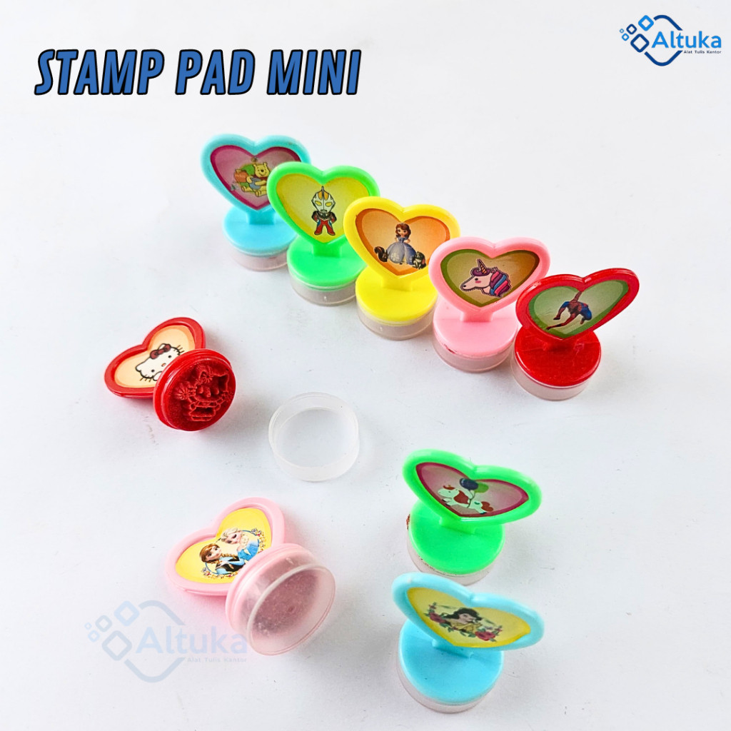 

(5 Pcs) Mainan Stempel Anak Karakter Funcy / Stamp Cap Mini Character Funcy