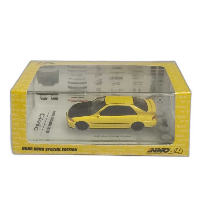Diecast Inno Honda Civic Ferio Sir Yellow 1992-In64-EG9-YLTS Miniatur Toy