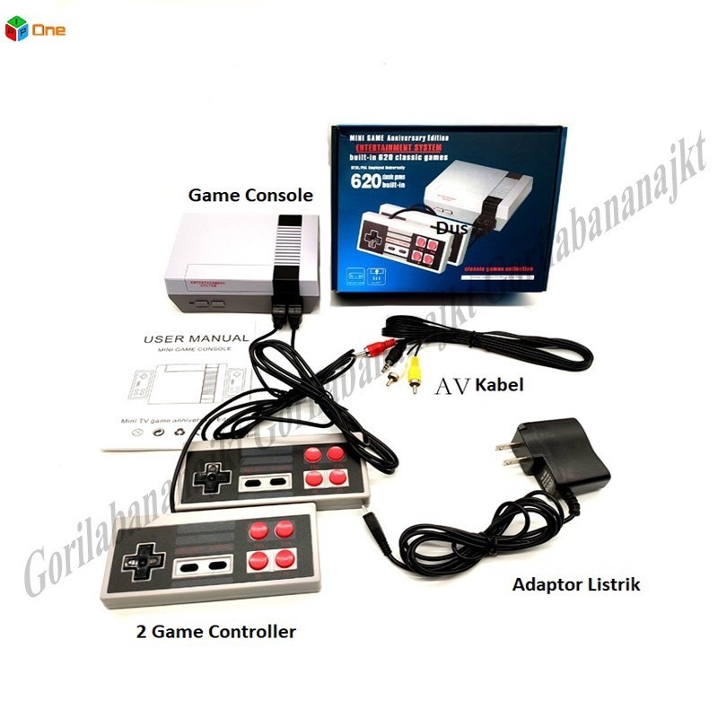 Nintendo NES CLONE RETRO MINI console tv 620 game jadul