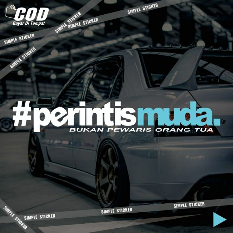 sticker perintis muda | stiker perintis muda | sticker cutting | reflective menyala