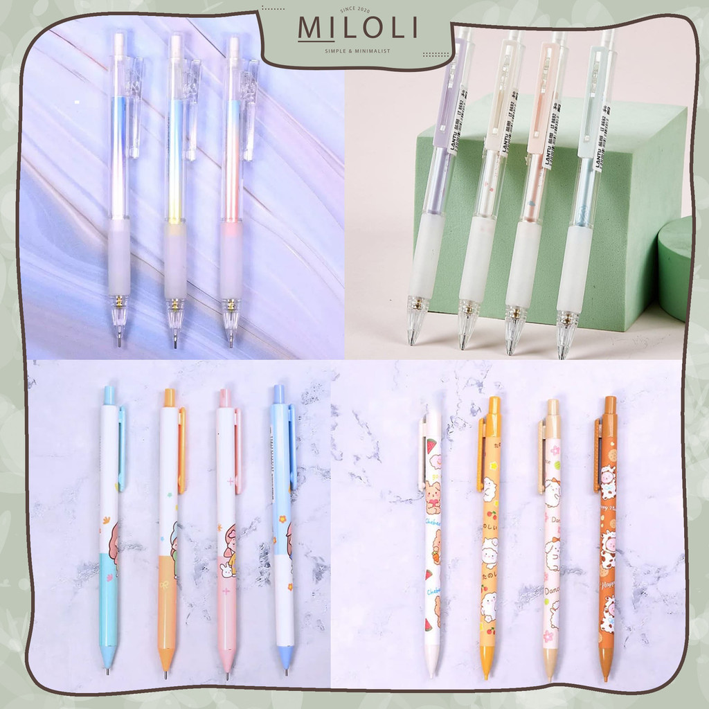 

[MILOLI] 1Pcs PENCIL RANDOM MEKANIK CUTE CARTOON Refill Pensil Minimalist Aesthetic - D0076