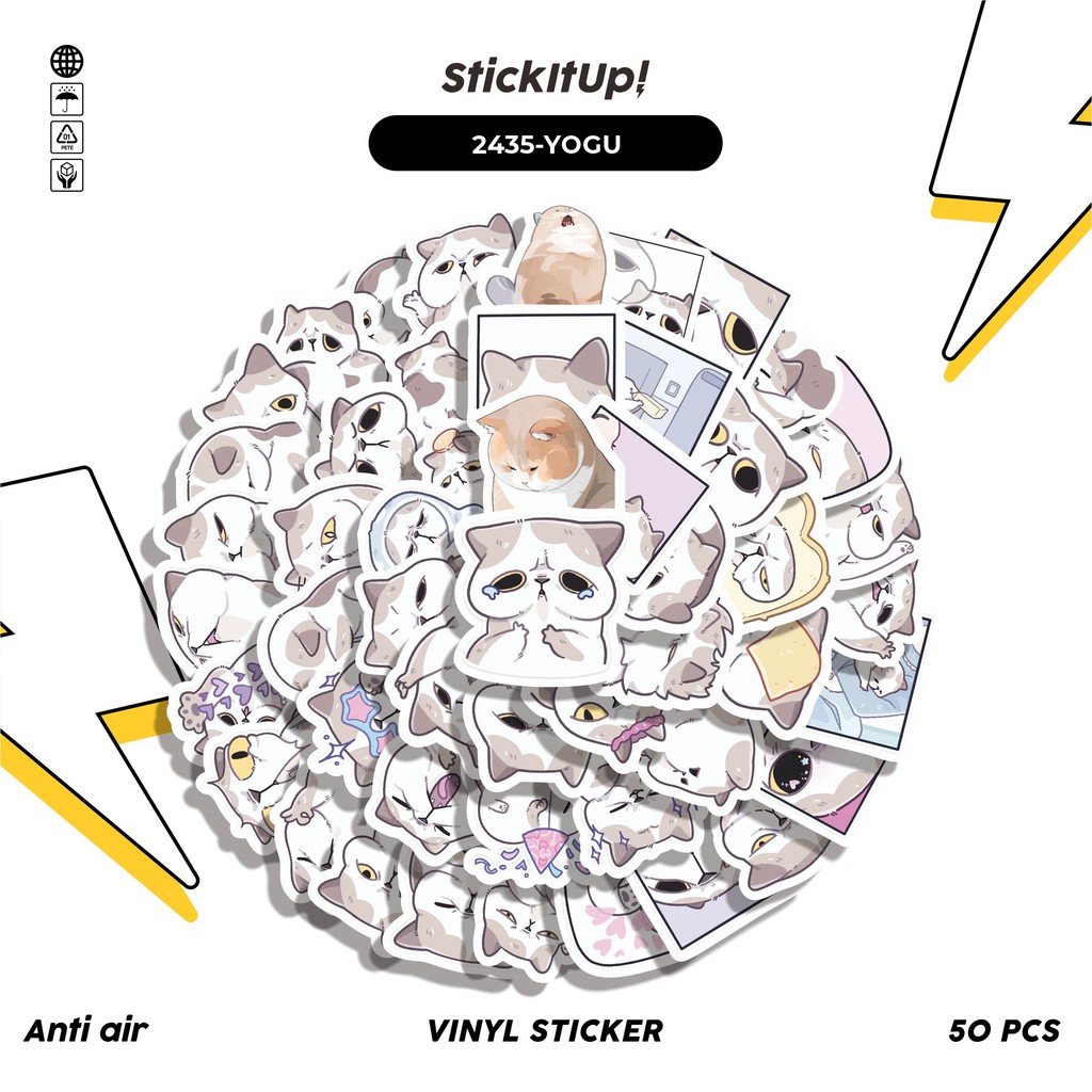 

COD✨ 50 Pcs Stiker Pack FUNNY YOGURTBEZ STICKER PACK 01 Lucu Aesthetic Vynil Waterproof untuk Freebies Sticker Buku Journal Casing HP Laptop