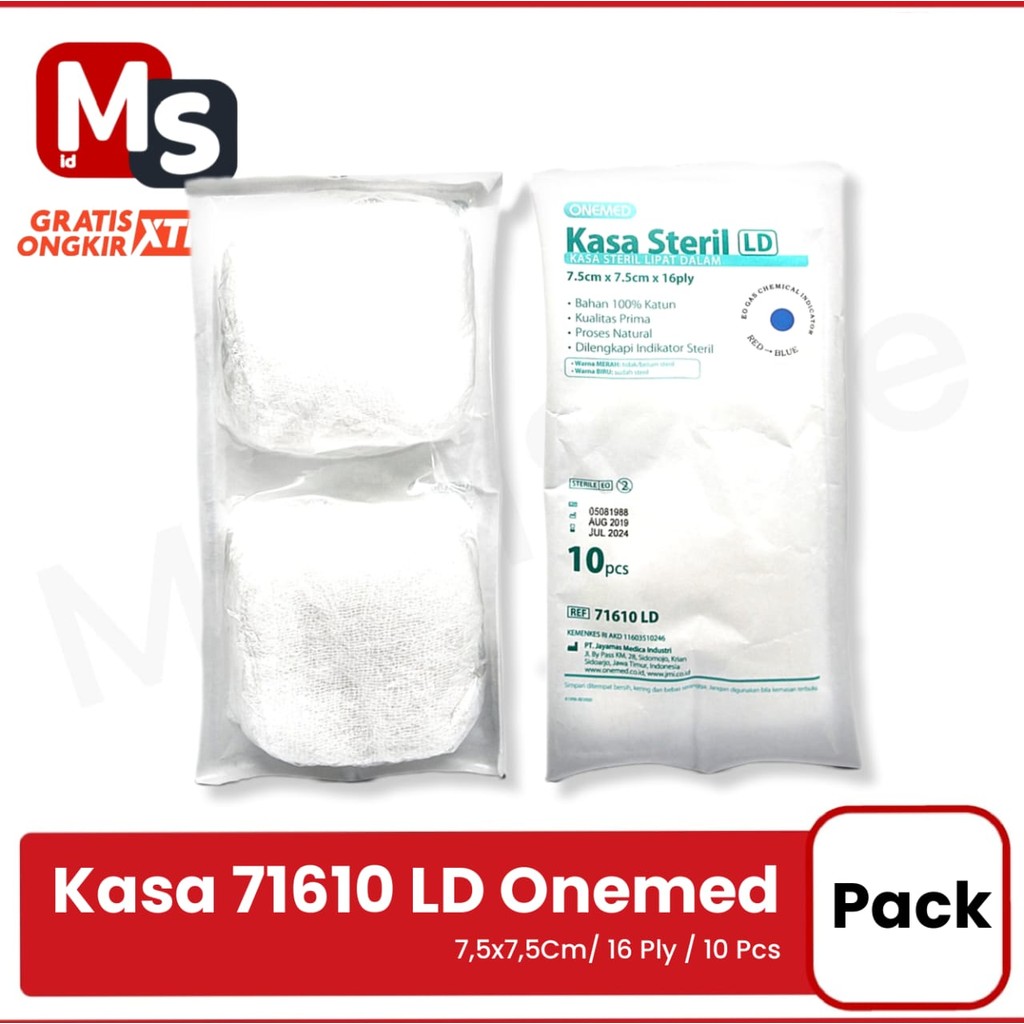 Kasa Steril 71610 LD Onemed 7,5 x 7,5Cm 16Ply 10 Pcs / Pack