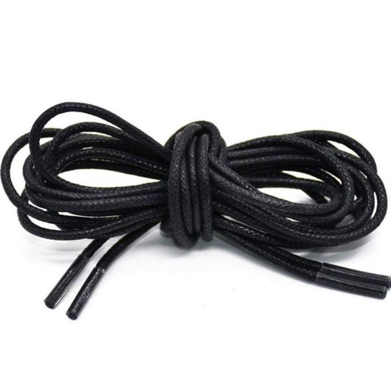 tali sepatu(lilin bulat premium)tali sepatu bulat hitam - TALI SEPATU PDL HITAM