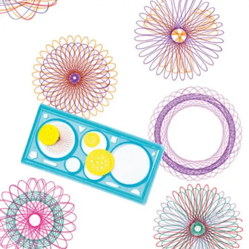 

Geometry Spirograph Drawing Stencils Set Painting Template Art Crafts Creative Kids Educational Toy Variety of Flowers Ruler