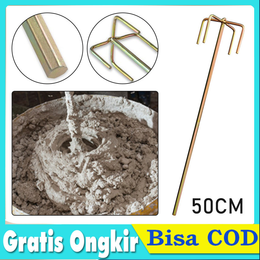 50CM Pengaduk Semen Untuk Bor / Mata Bor Mixer Pengaduk Adonan / Alat Aduk Cat
