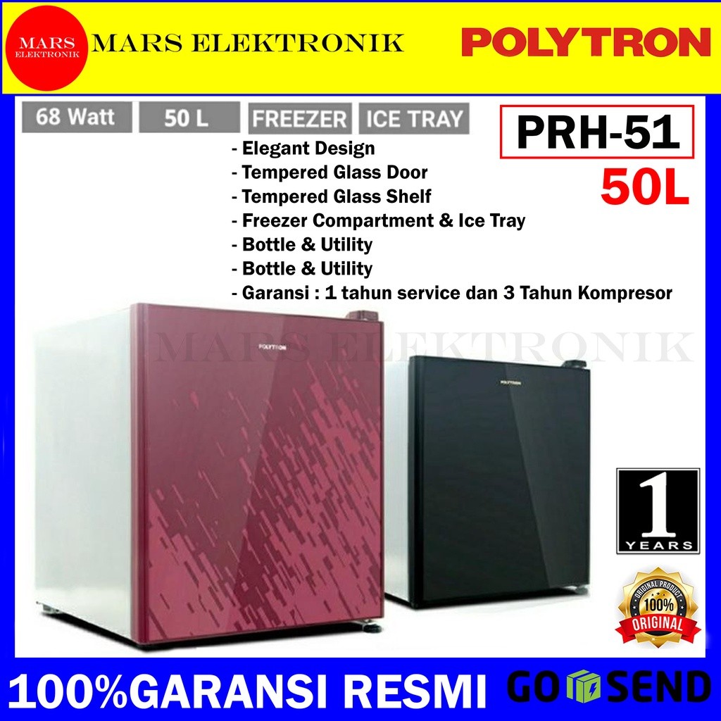 KULKAS POLYTRON MINI PRH-51 / 50 LITER /  PORTABLE / KULKAS MINI POLYTRON PRH 51 / PRH51 / KULKAS MI