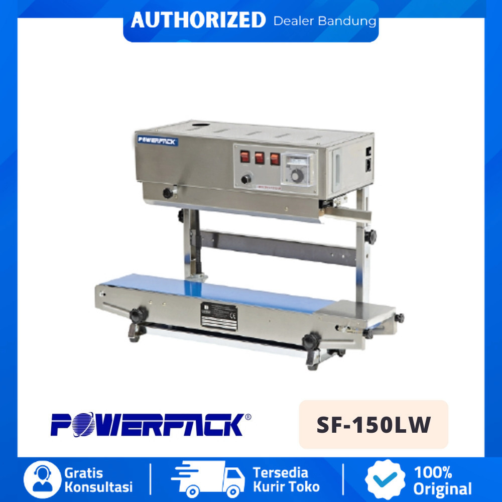 POWERPACK SF 150LW SF-150LW CONTINUOUS BAND SEALER MESIN PENYEGEL PLASTIK KEMASAN VERTIKAL