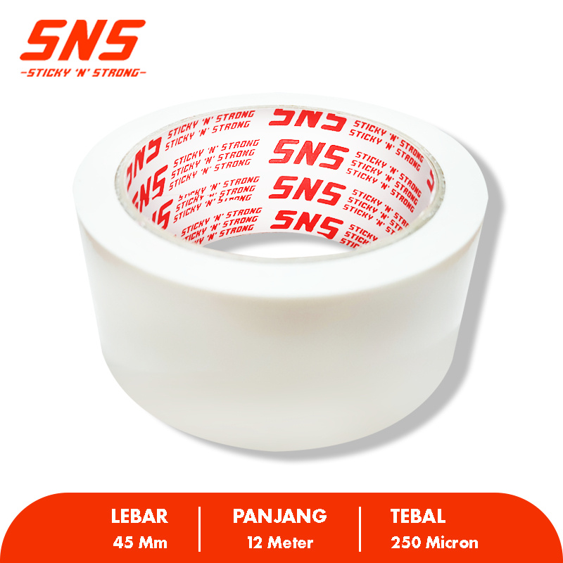 

LAKBAN KAIN PUTIH CLOTH TAPE PUTIH 2 INCH X 12 METER SNS STICKY N STRONG (PackLah)