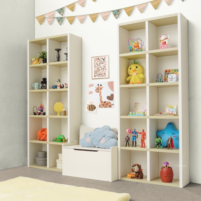 

GUFU Edwin Bookcase I Lemari Buku Minimalis | Rak Buku 2 Warna - Edwin 3x5