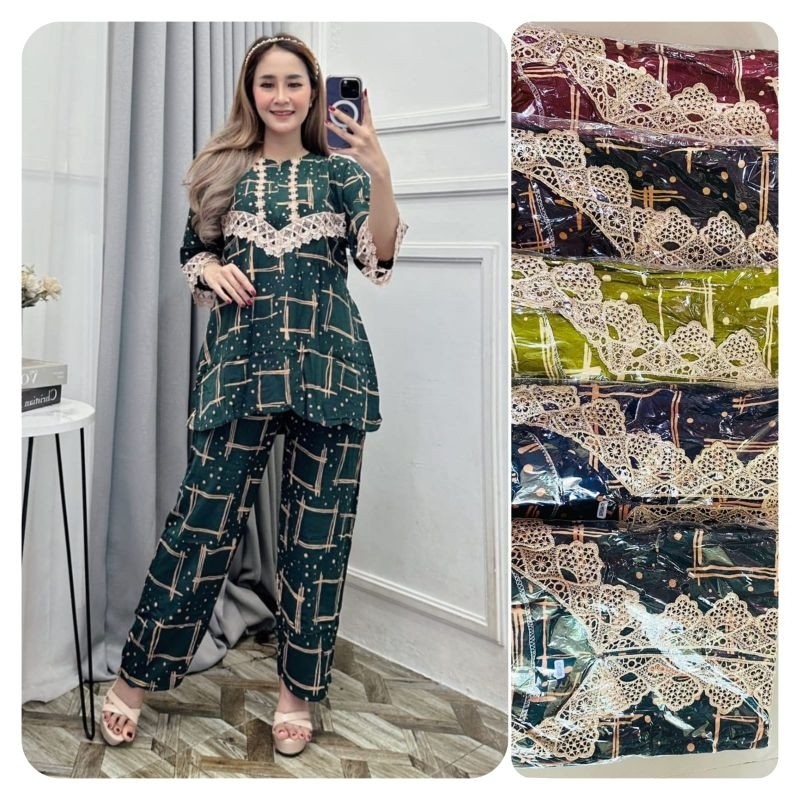SETELAN CP RENDA RAYON TEBAL