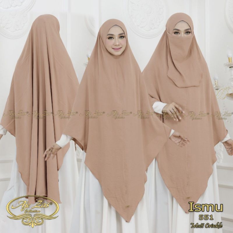 Hijab crinkle // khimar crinkle ismu // hijab instan // jilbab cringkle // aje zas collection