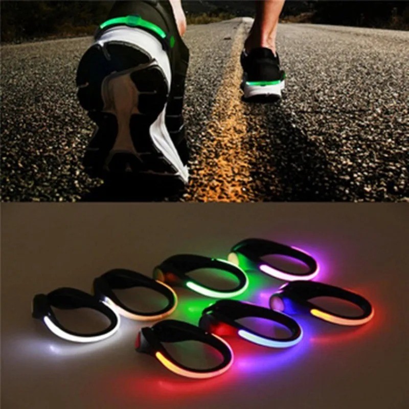 2024 Luminous Shoe Clip Light Outdoor Night Running and Cycling Safety Warning Shoe Light LED Flash 