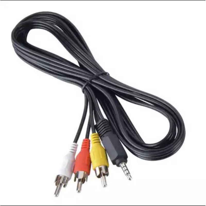 Kabel Jack Audio 3.5mm To 3 Rca / Audio Video AV Jack 3.5 mm To 3rca