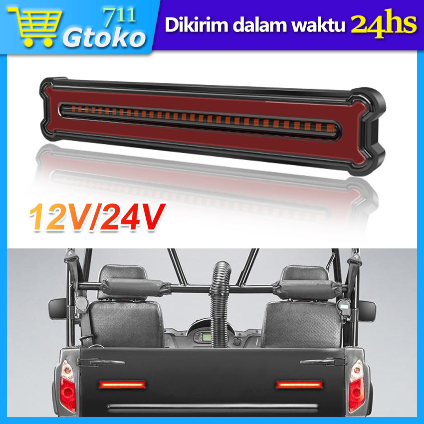 Lampu Rem Belakang Kedip Truk Panjang Kuning Dan Merah LED Lampu Samping Mobil Truck Stop Running Li