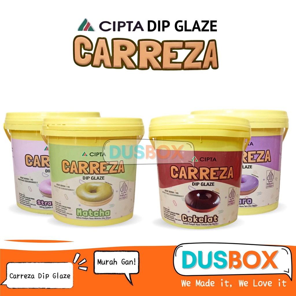 

Carreza Dip Glaze 1 kg / Toping Donat Carreza / Selai Donat / Carreza Selai Donat