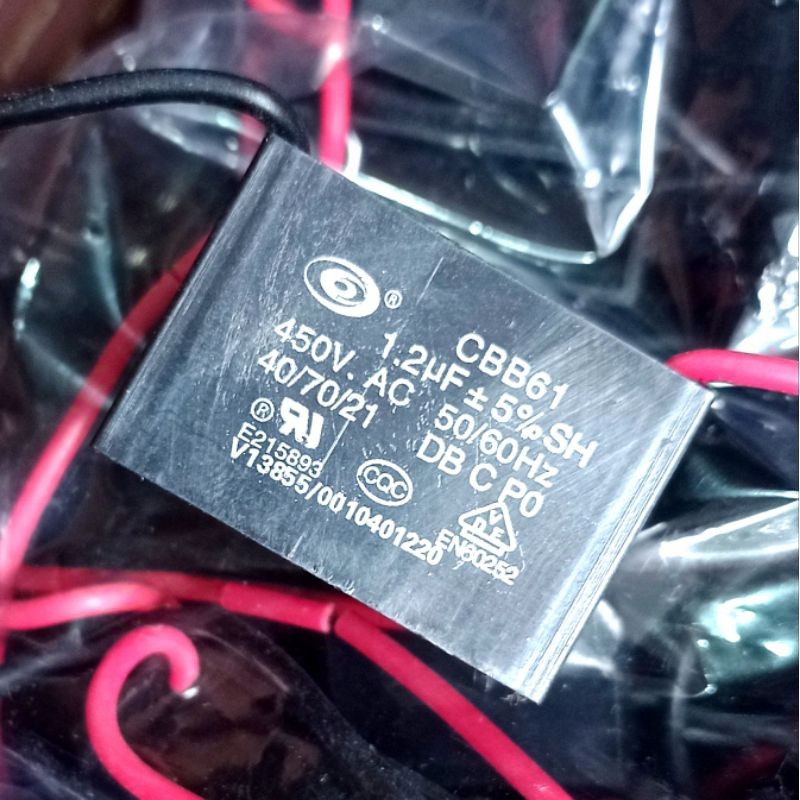 CBB 1.2uf 450volt kapasitor kipas angin 1.2uf 450 volt