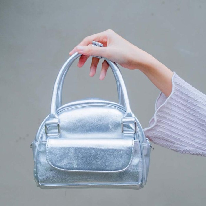 Clastera Boston Bags - Tas Bahu Wanita / Tas Selempang Wanita - Silver