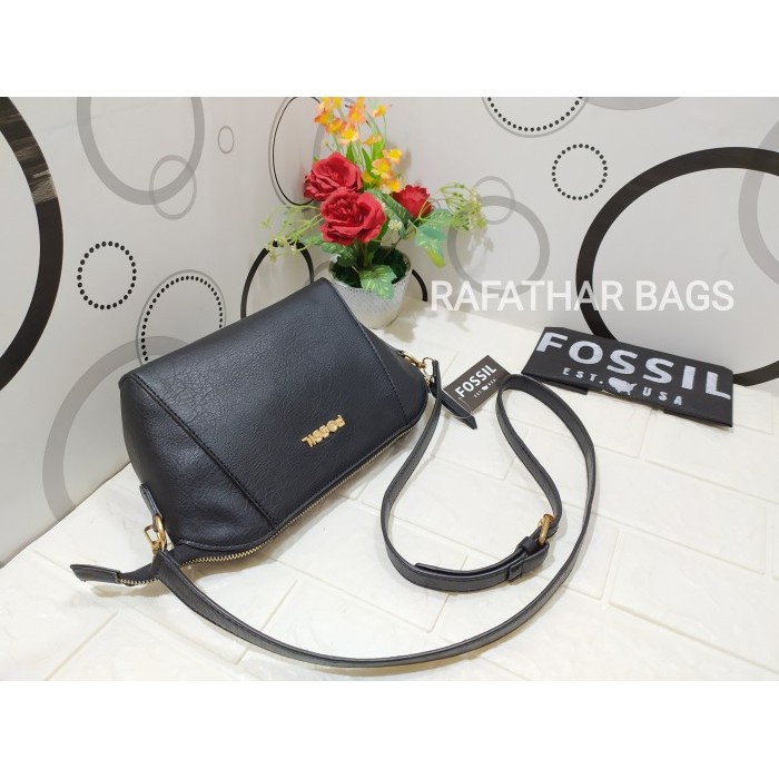 Tas selempang fosill amoora /Tas wanita terbaru-coffee - Hitam